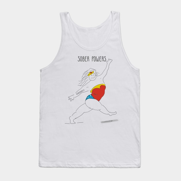 Sober Powers Tank Top by Sober Doodles